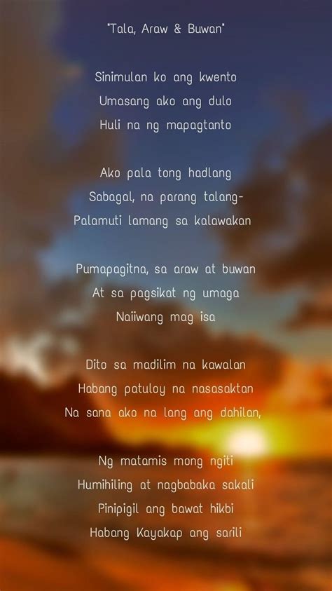 'Buwan' poems .